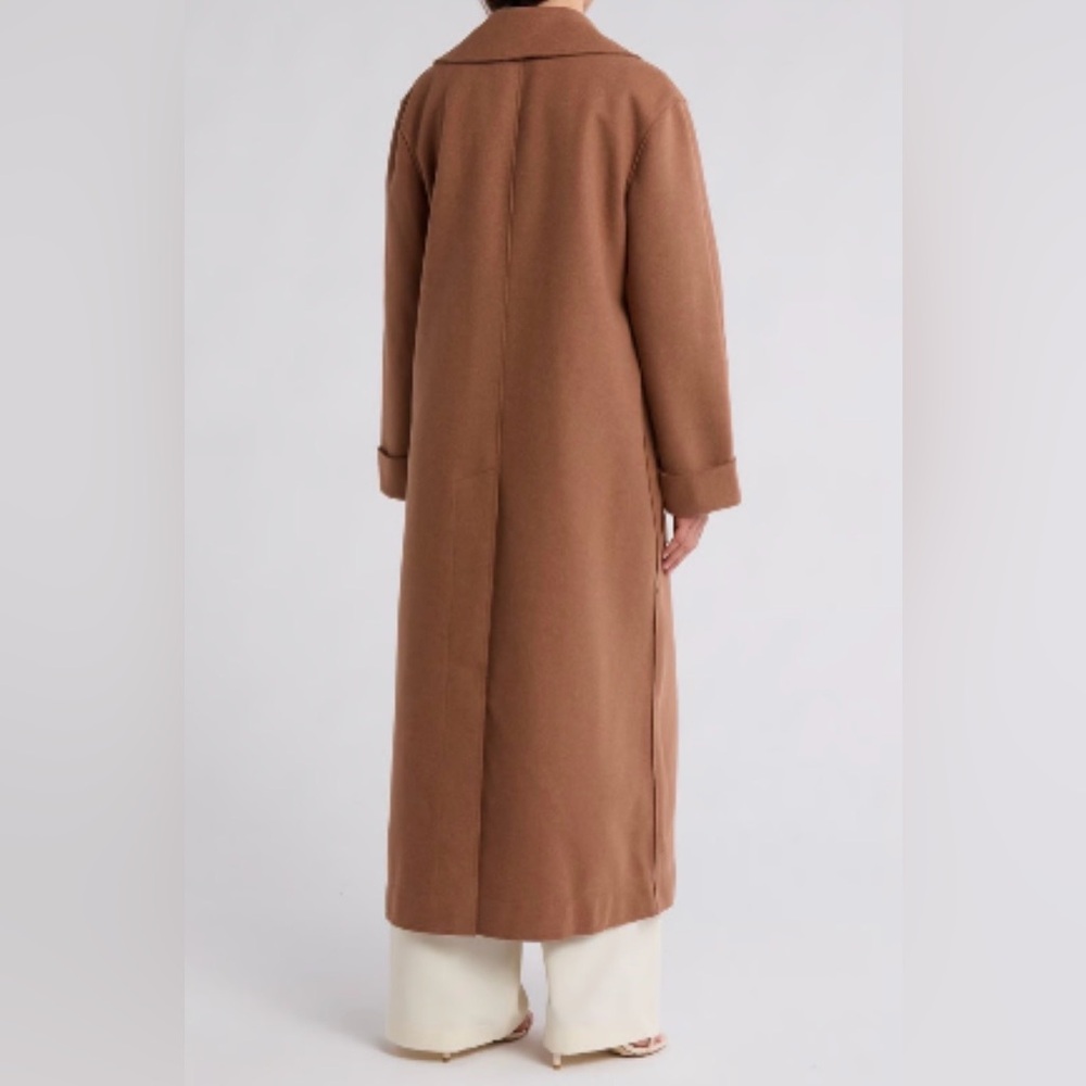 Max Studio Brown Trench Coat - Picture 2 of 4